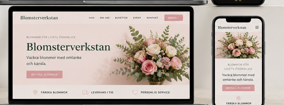 Exempel: hemsida för blomsterhandel
